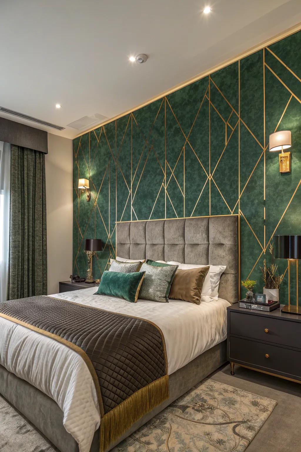 Make a statement with an eye-catching wall that transforms your space. 🎨 #AccentWall #BoldDesign