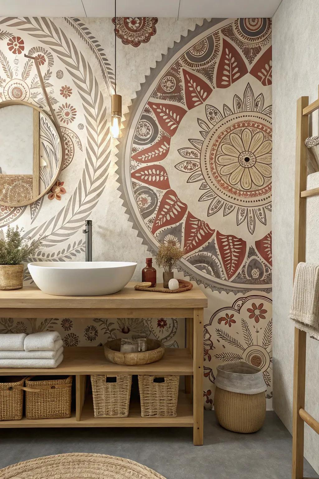 Let bold prints dance across your walls, adding drama and personality.