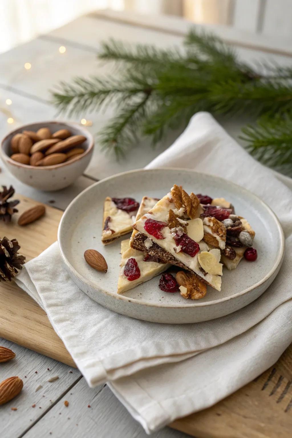 Nutty and fruity, this bark is a wholesome holiday treat.