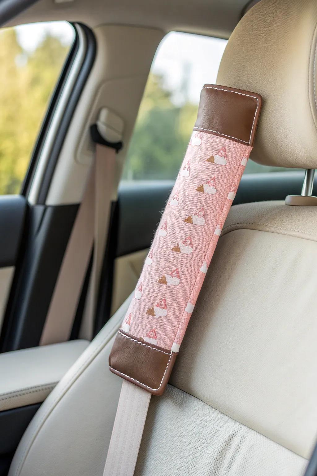 Enjoy comfort and style with cute seat belt covers that add a dash of softness to your drive.