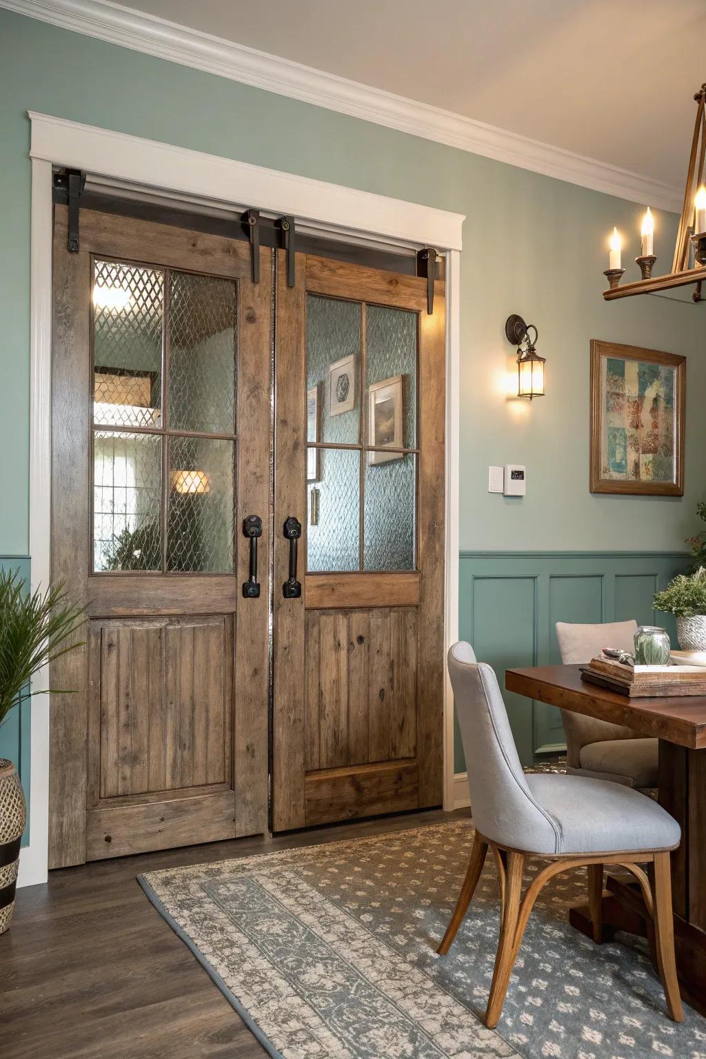 Add a playful touch with half-doors that intrigue and amuse.