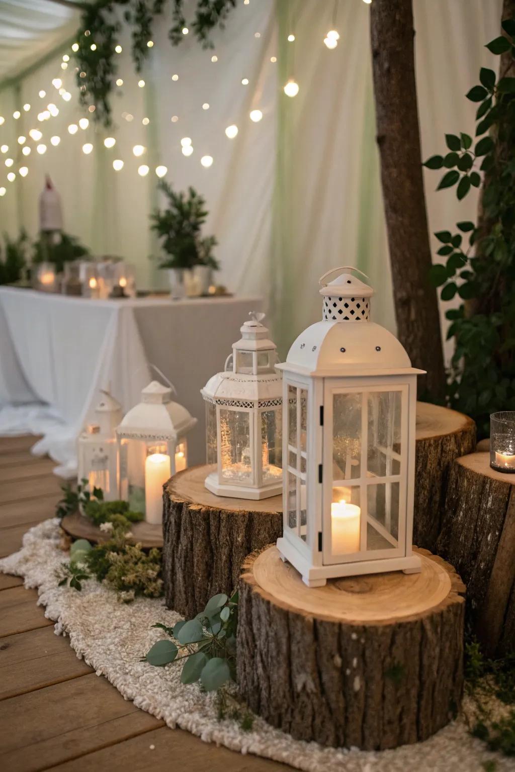 Illuminate your space with enchanting lanterns that cast a magical glow.