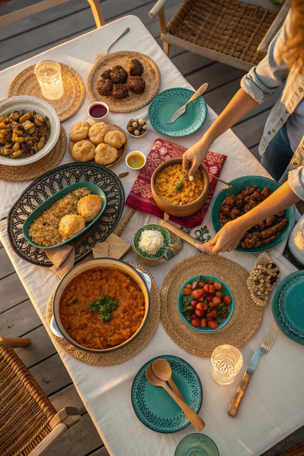Celebrate diversity with an international potluck that brings the world to your table.
