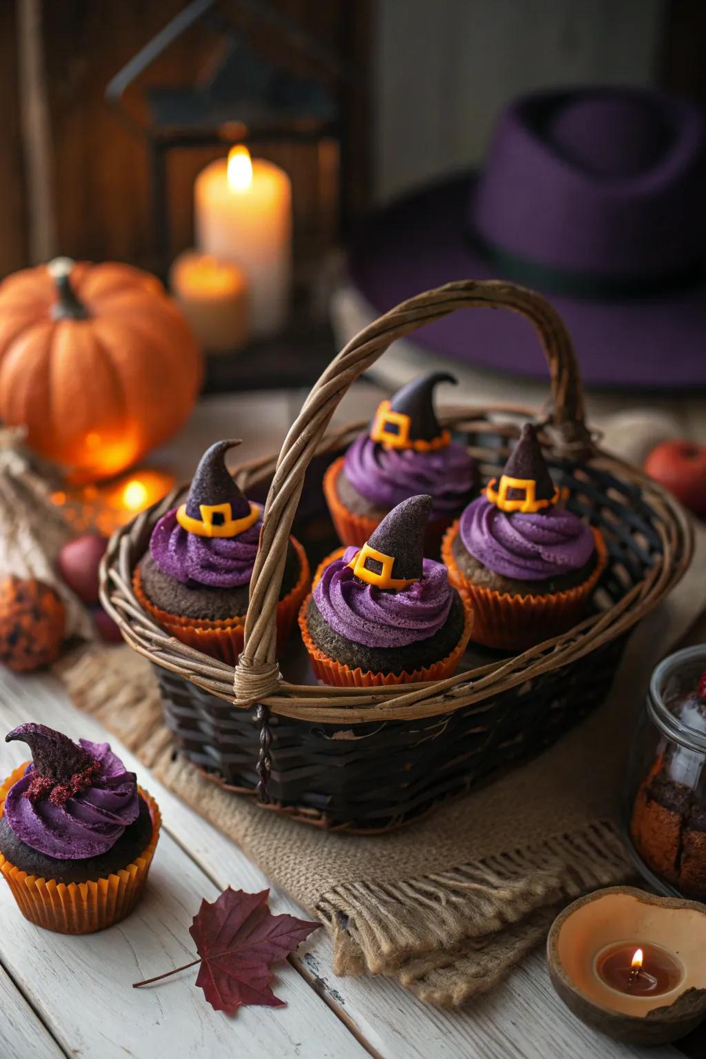 Indulge her sweet tooth with whimsical Halloween cupcakes that are almost too cute to eat! 🎂 #GourmetTreats #HalloweenSweets