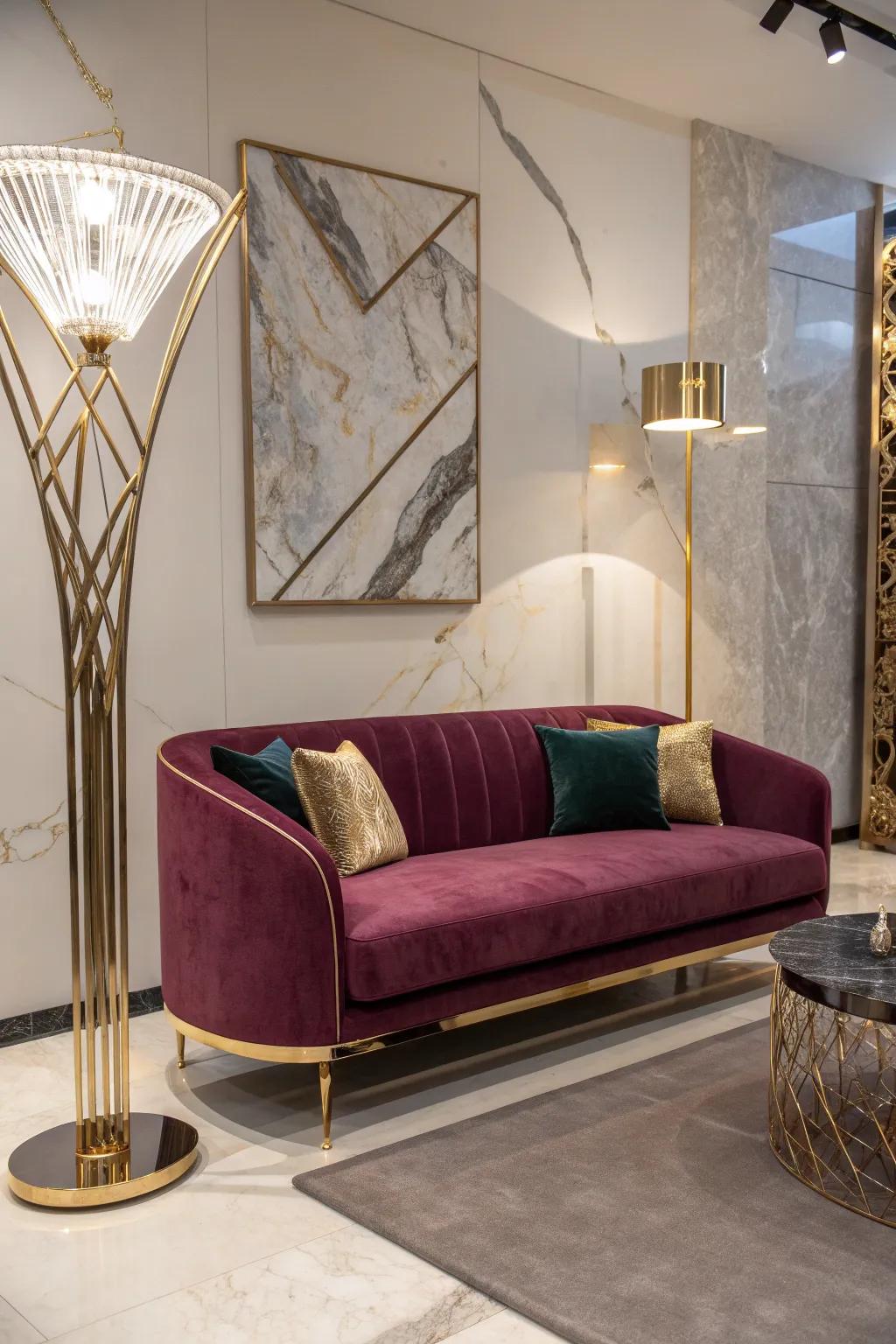 Turn your living space into an art gallery with a sculptural sofa that catches the eye.