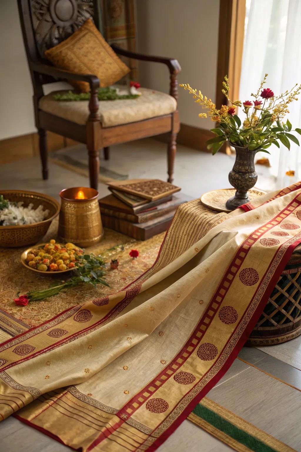 Ethnic textiles transform any space with their rich patterns and colors.