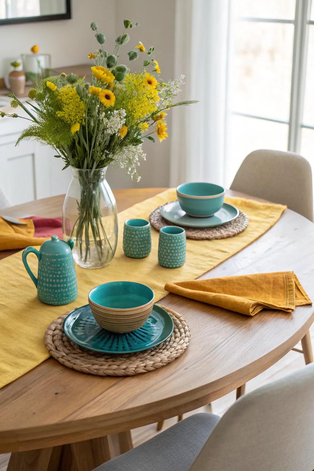 Invigorate your table with a bold splash of color.