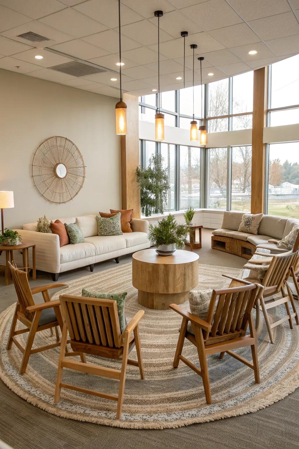 Comfortable spaces invite heartfelt conversations. #CozyCorner #FellowshipSpace