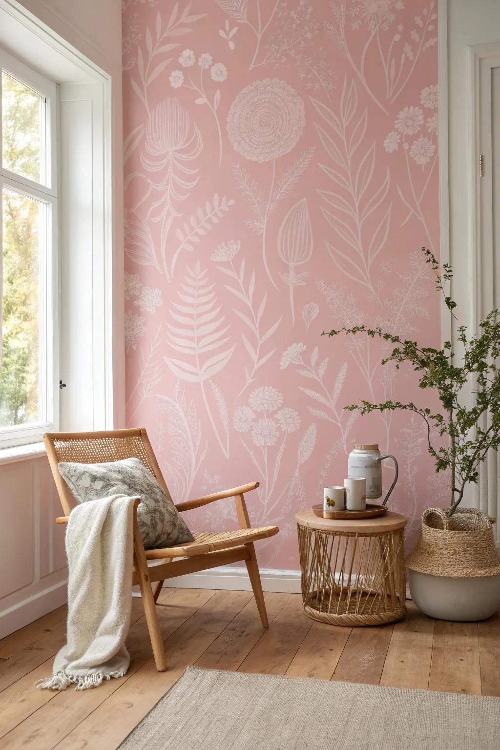 Embrace the beauty of minimalism with subtle pink touches that add elegance without overwhelming the space.
