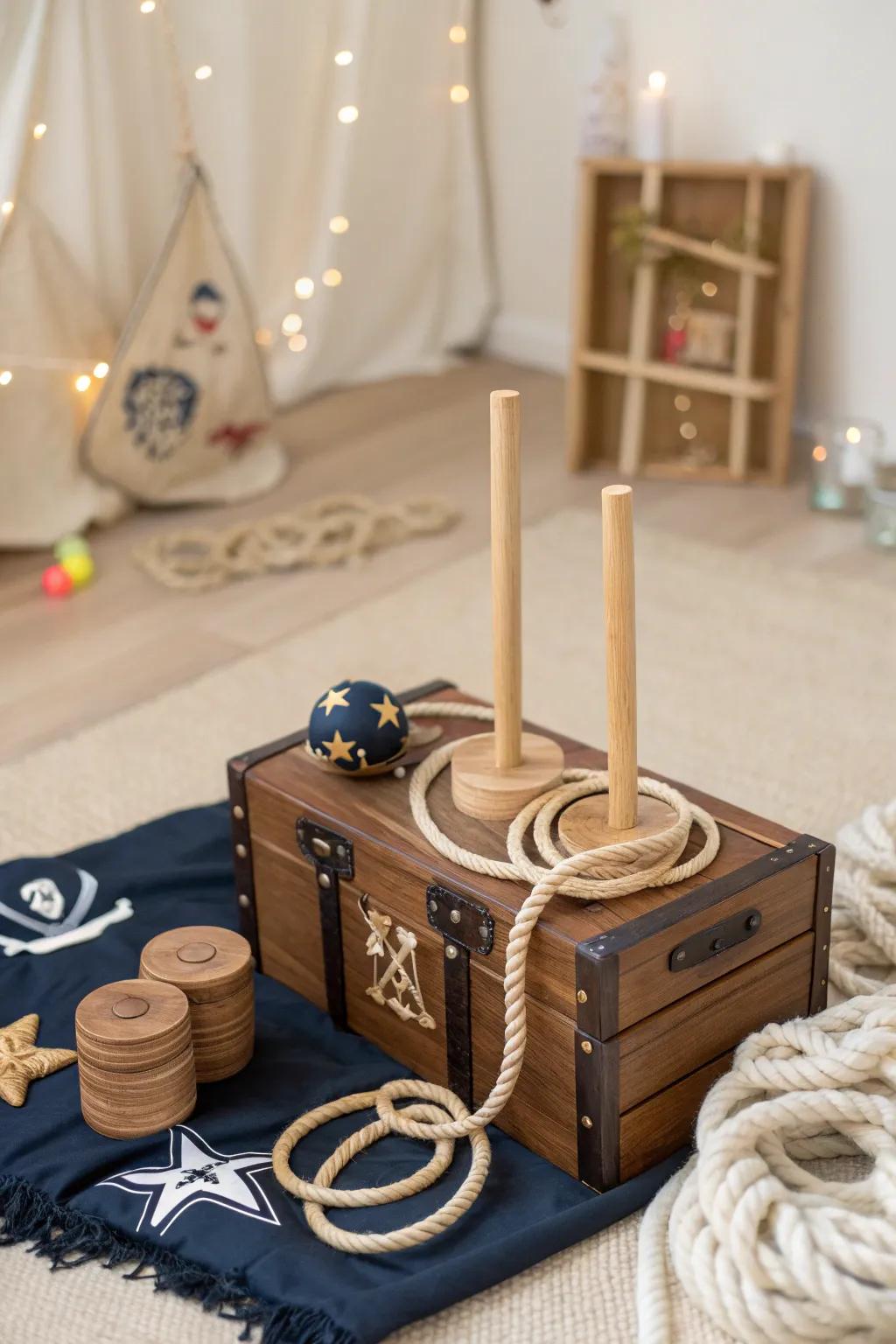 Interactive games bring joy and excitement, making your pirate trunk a favorite stop.