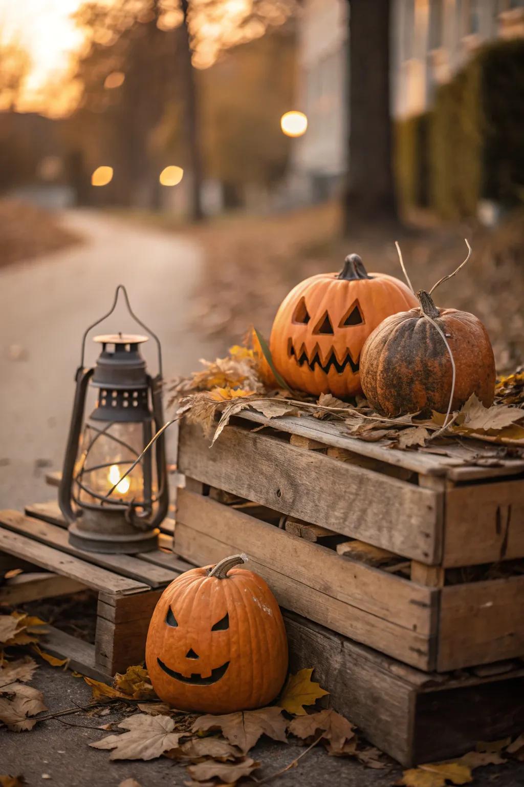Add a touch of nostalgia with vintage-inspired pumpkin faces that evoke memories of yesteryear.