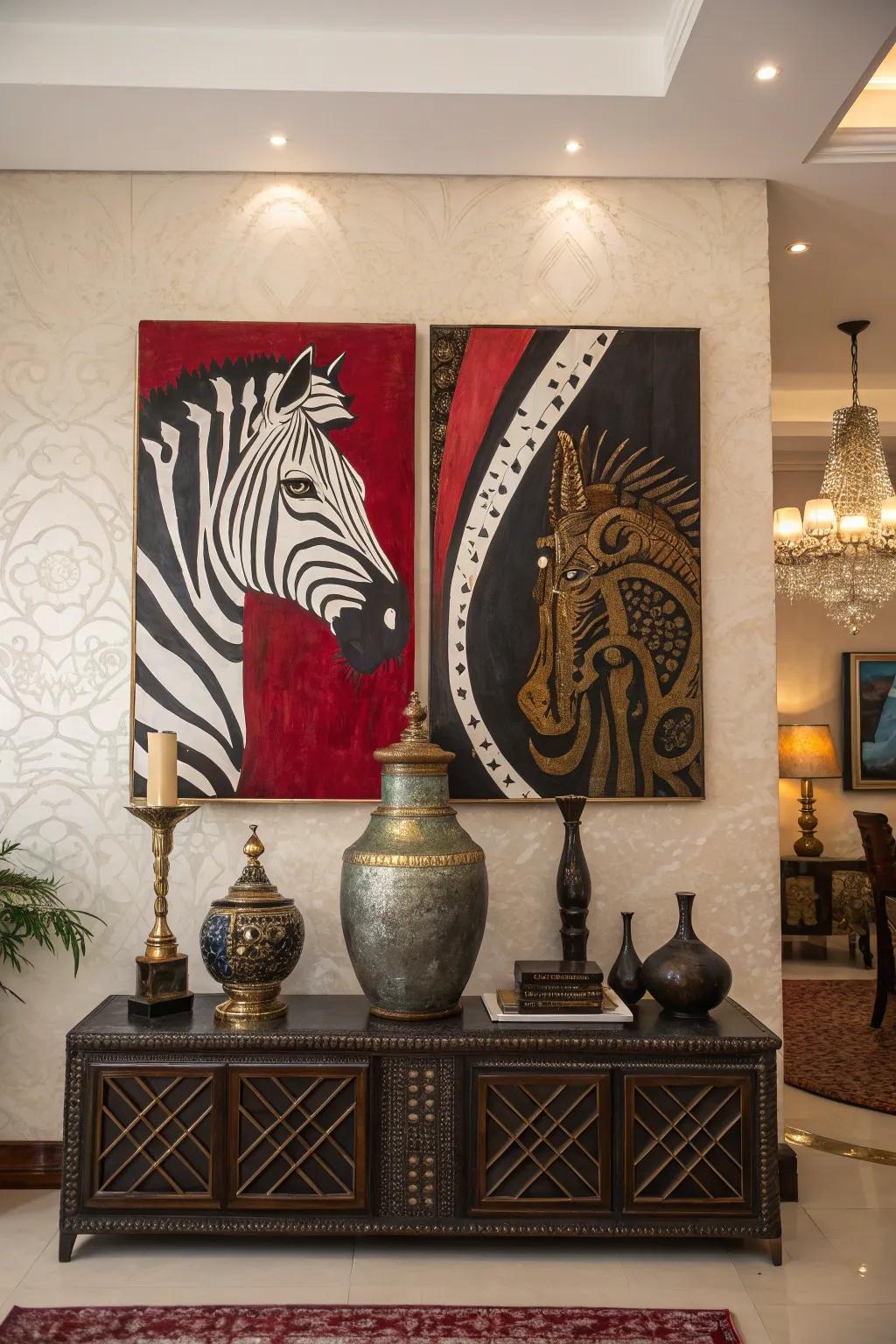 Add personality and playfulness with mix-and-match split art.