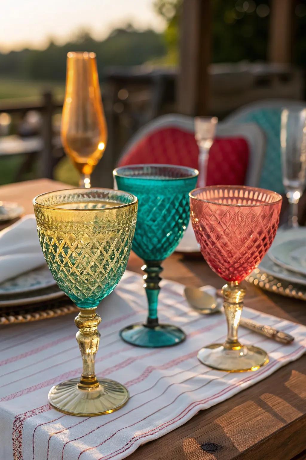 Step back in time with these vintage-inspired wine glasses. A touch of timeless elegance for your collection.