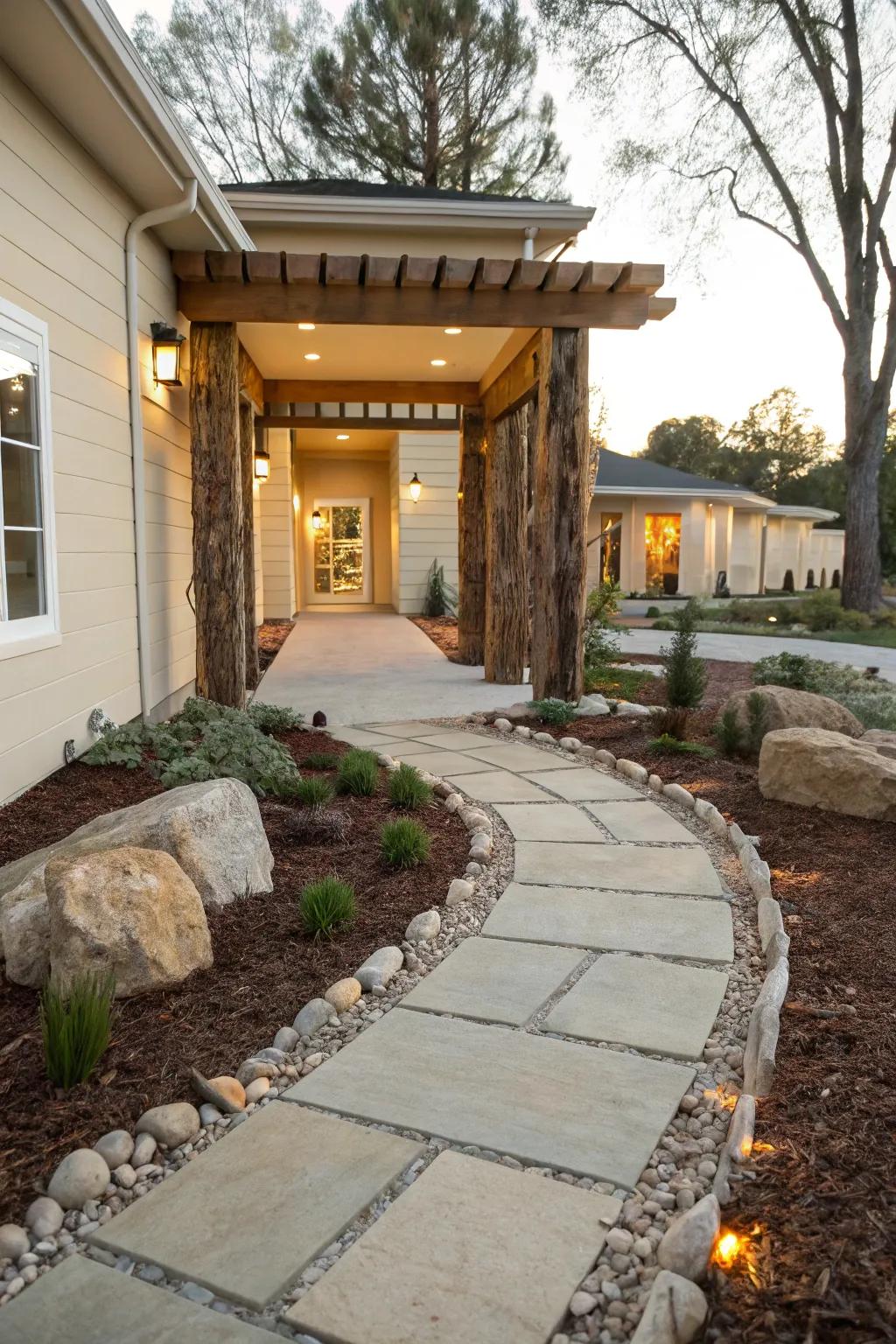 Frame your path with decorative borders that enhance the walkway's design.