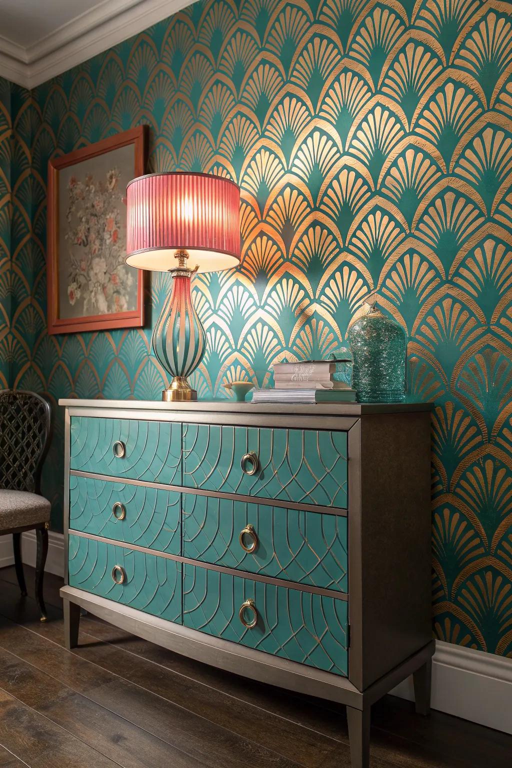 Step into a world of glamour with Art Deco-inspired designs. ✨ #VintageVibes #ArtDeco