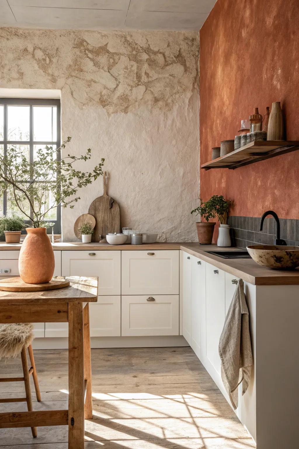 Create depth and dimension with textured paint that transforms your kitchen walls. 🎨 #TexturedWalls #HomeDecor