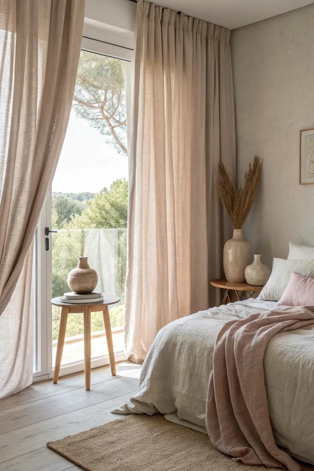 Add texture and elegance with luxurious curtains. #CurtainStyle #InteriorInspiration