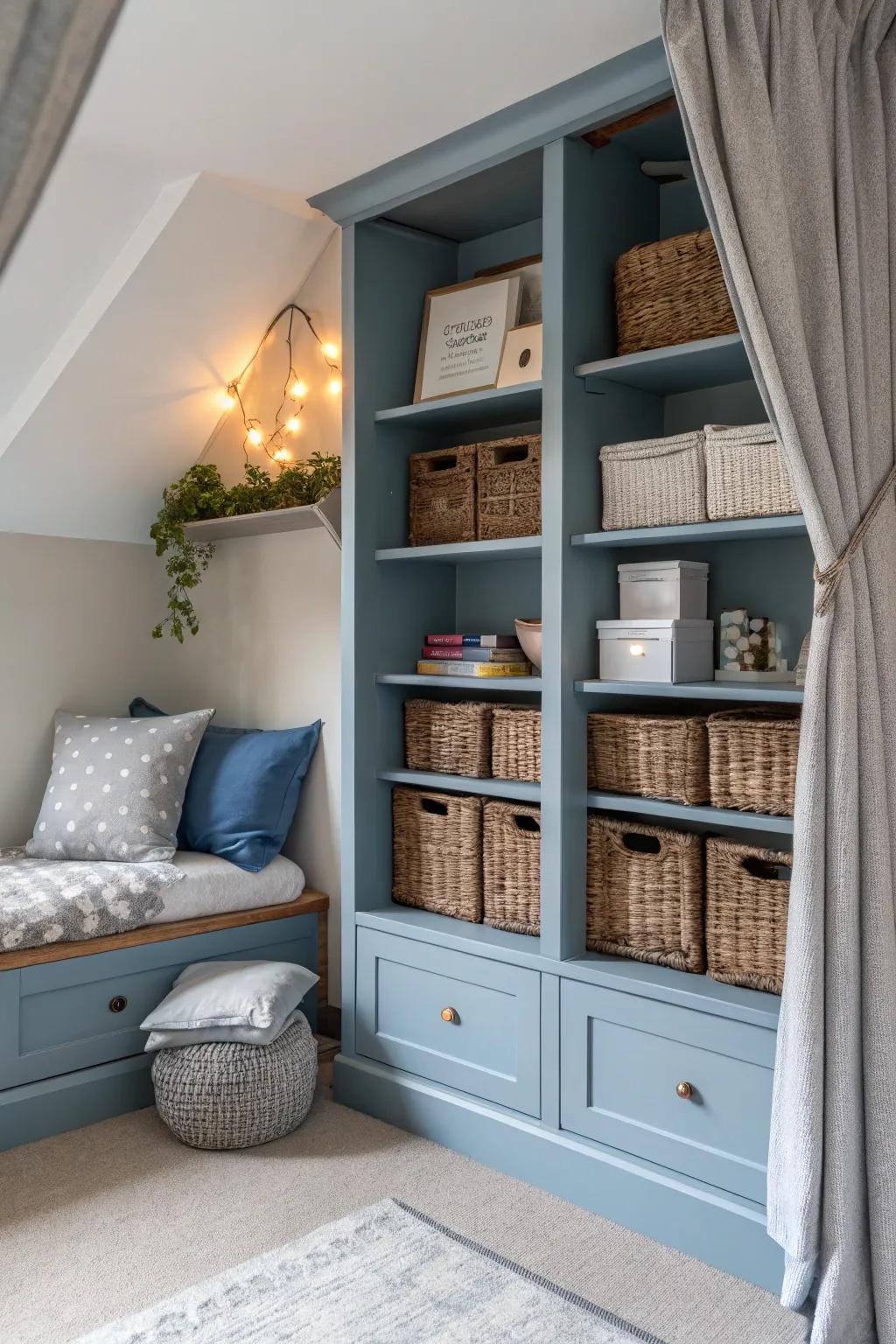 Smart storage solutions ensure everything has its place. 🧺🗄️ #OrganizedLiving #StorageIdeas