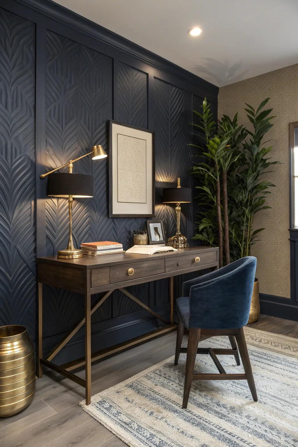 Accent walls add drama and style to any office. #AccentWall #BoldDesign #OfficeStyle