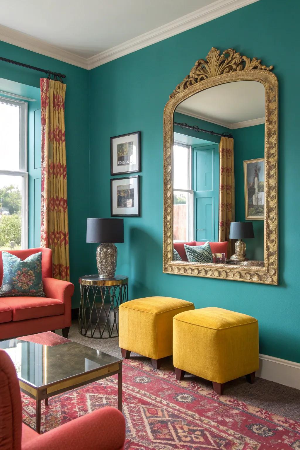 Mirrors create the illusion of space and amplify light effortlessly.