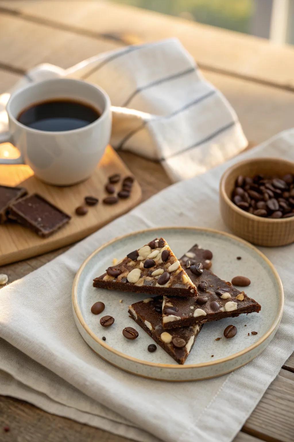 Awaken your senses with a coffee-infused bark.