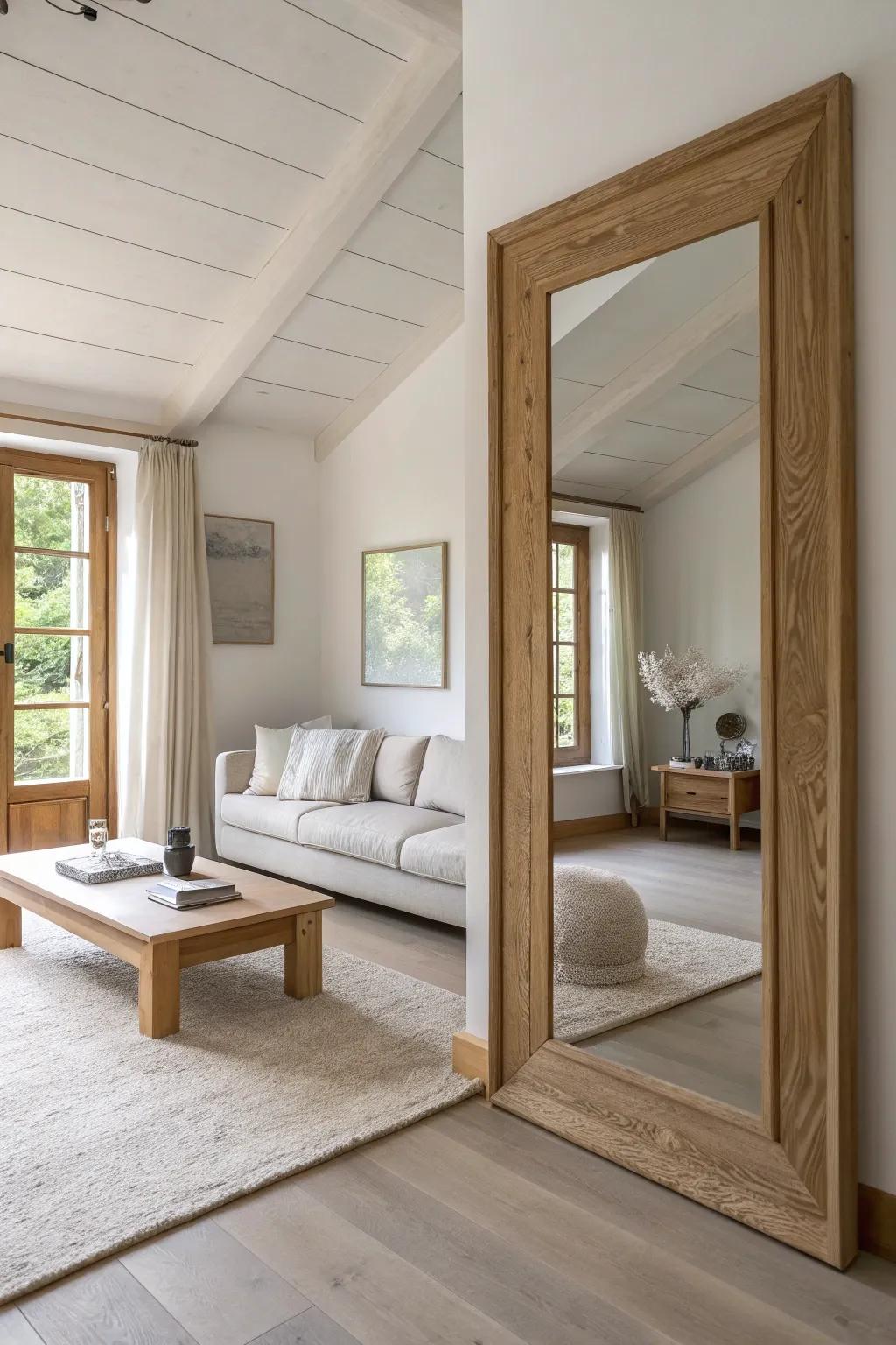 Expand your space visually with strategic mirror placement.