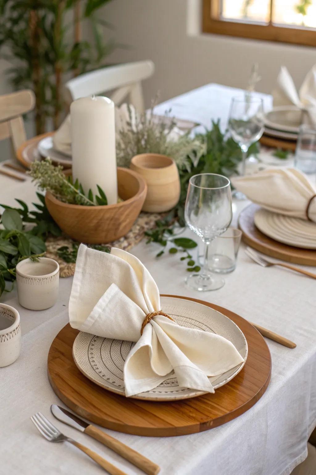 Elevate your table setting with innovative napkin folds that make a statement.