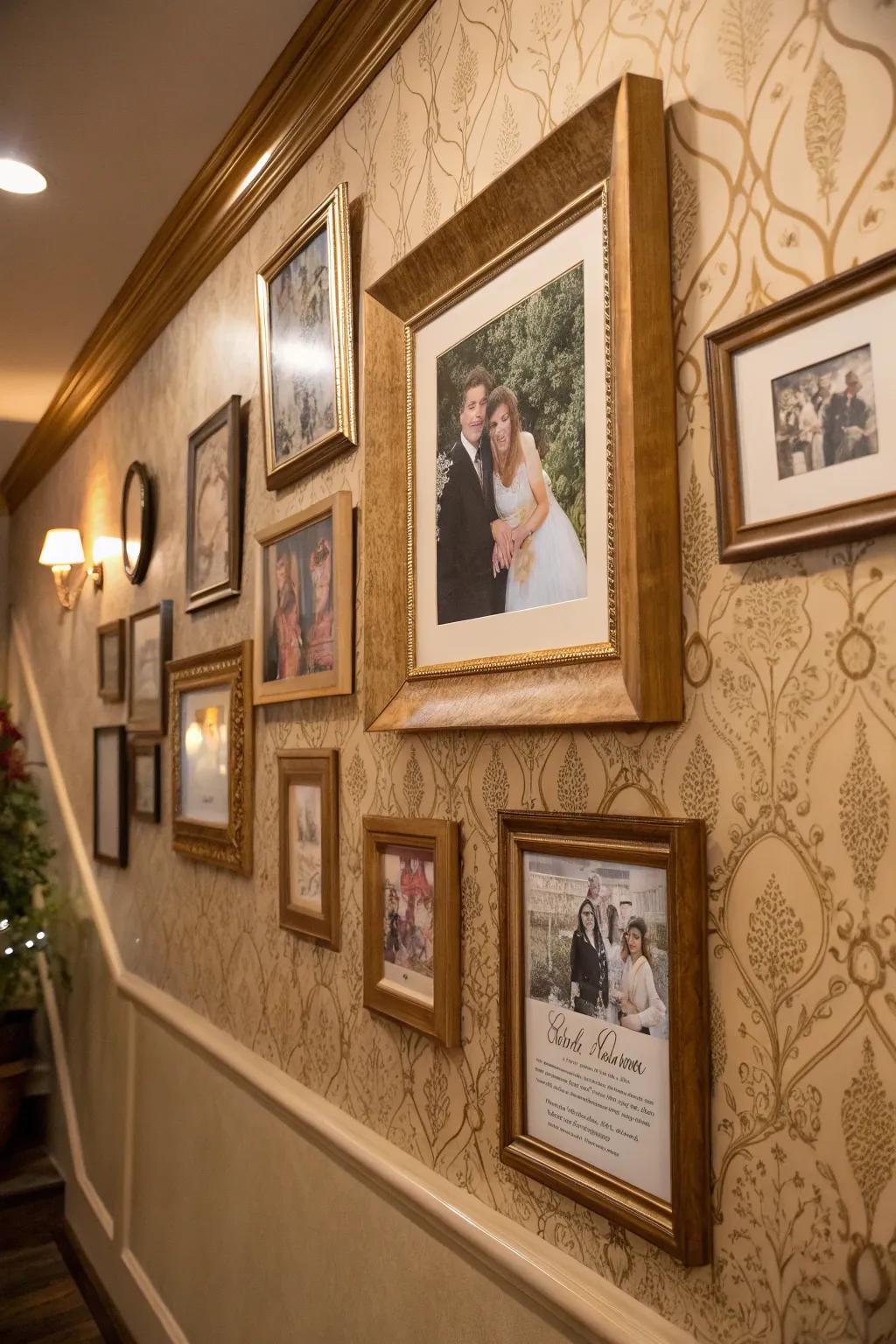 Capture your life's journey with a frame wall full of personal stories. 🌟 #FamilyMemories #PersonalDecor