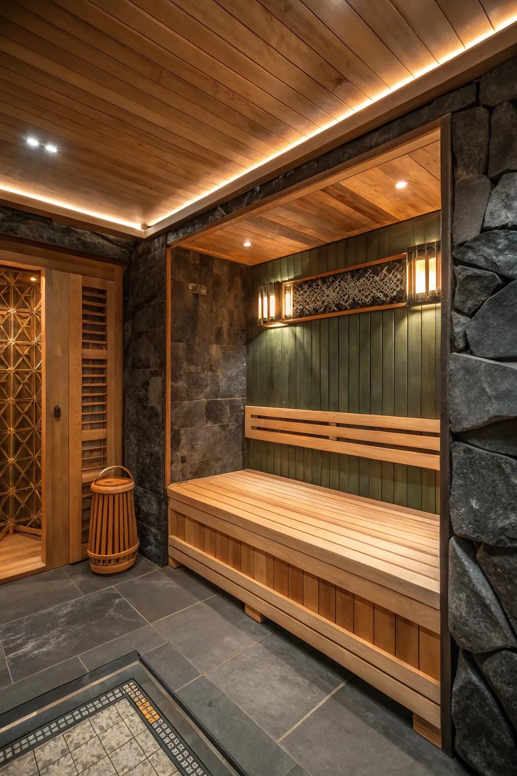 Celebrate cultural diversity with a sauna design that blends global traditions. #CulturalFusion #DesignInspiration