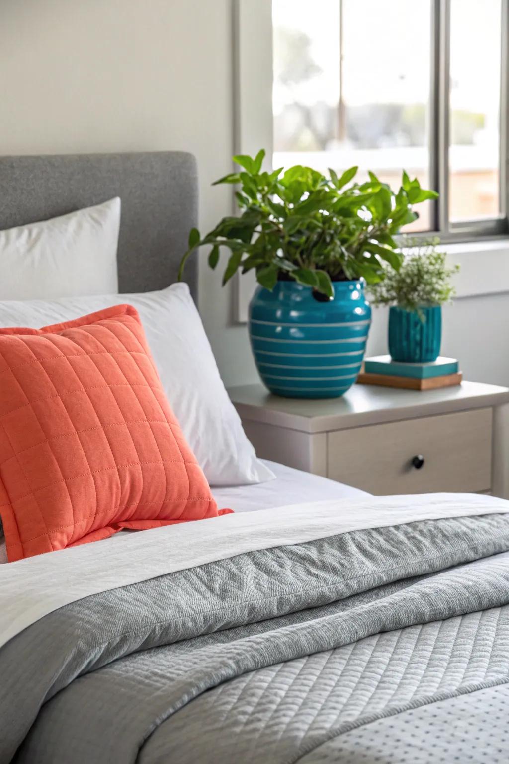 Incorporate nature into your bedroom for a fresh and lively atmosphere.