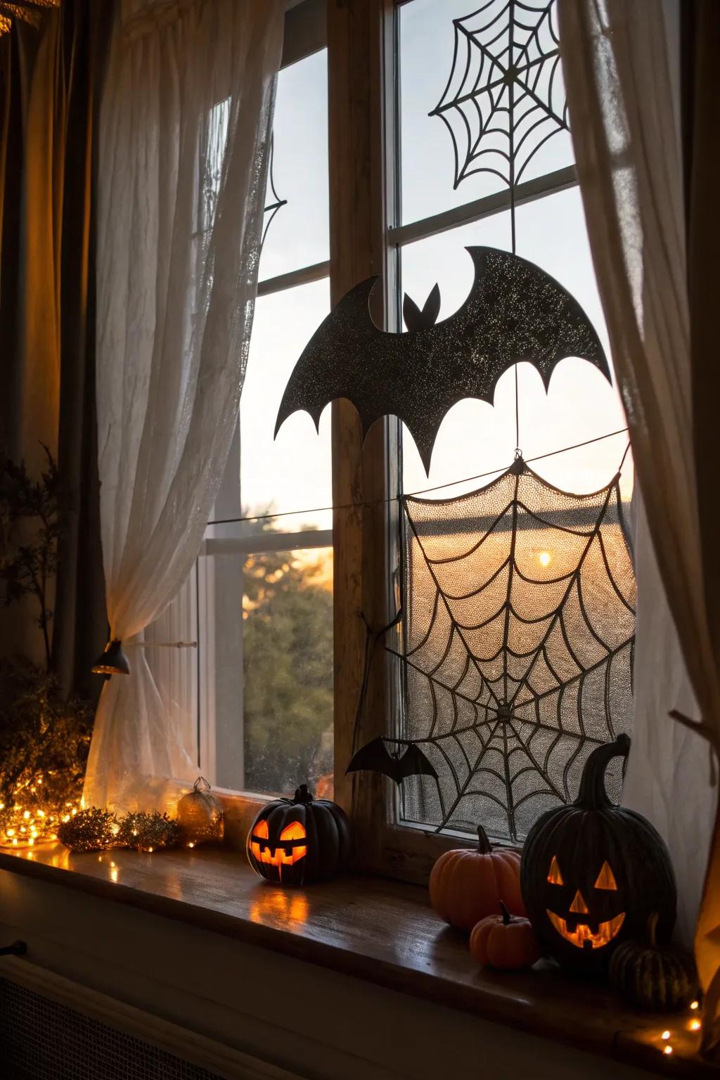 Create an eerie shadow play with spooky silhouettes in your windows.
