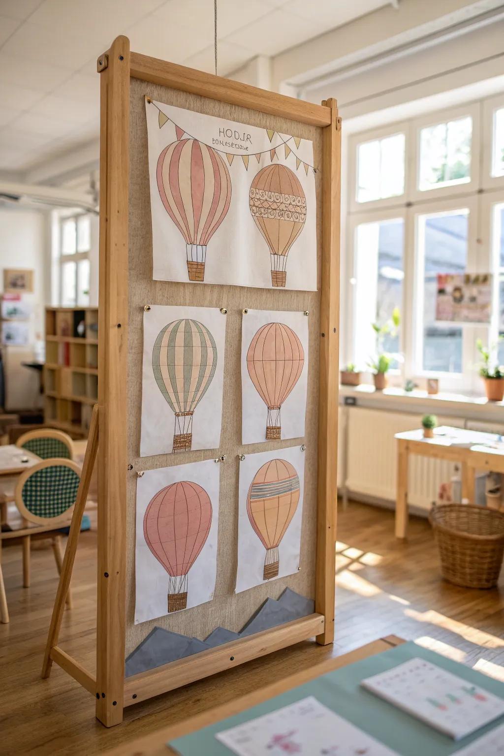 Celebrate success with a dedicated space for student achievements, floating proudly above.