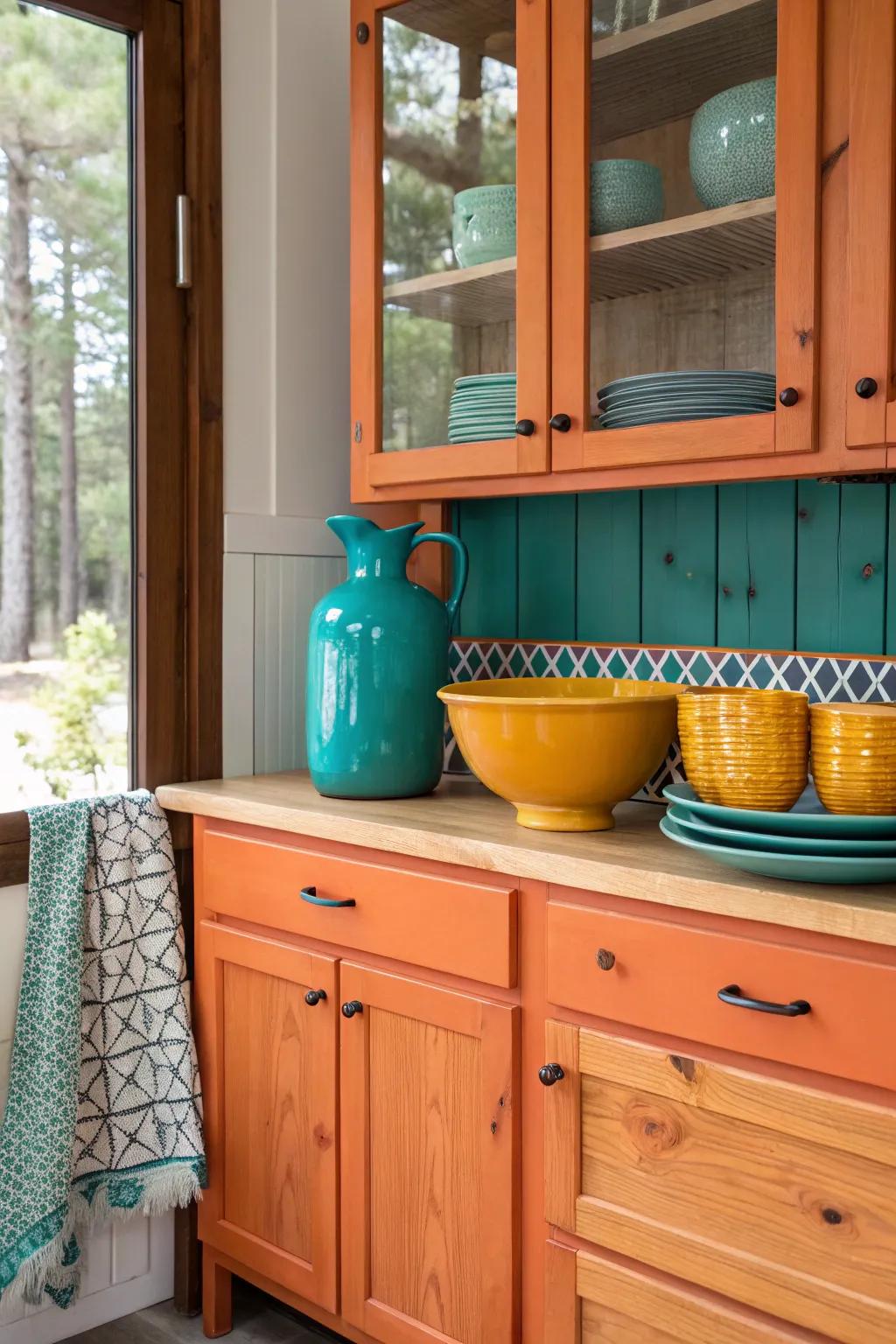Highlight the natural beauty of knotty pine by making it the focal point of your kitchen.