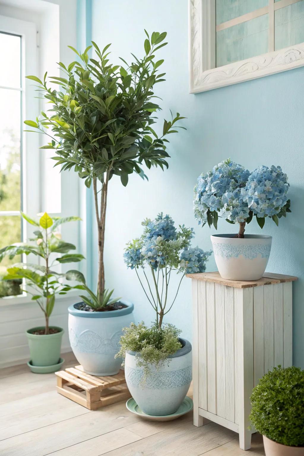 Breathe life into your space with blue-green plants. #PlantDecor #GreenSpaces