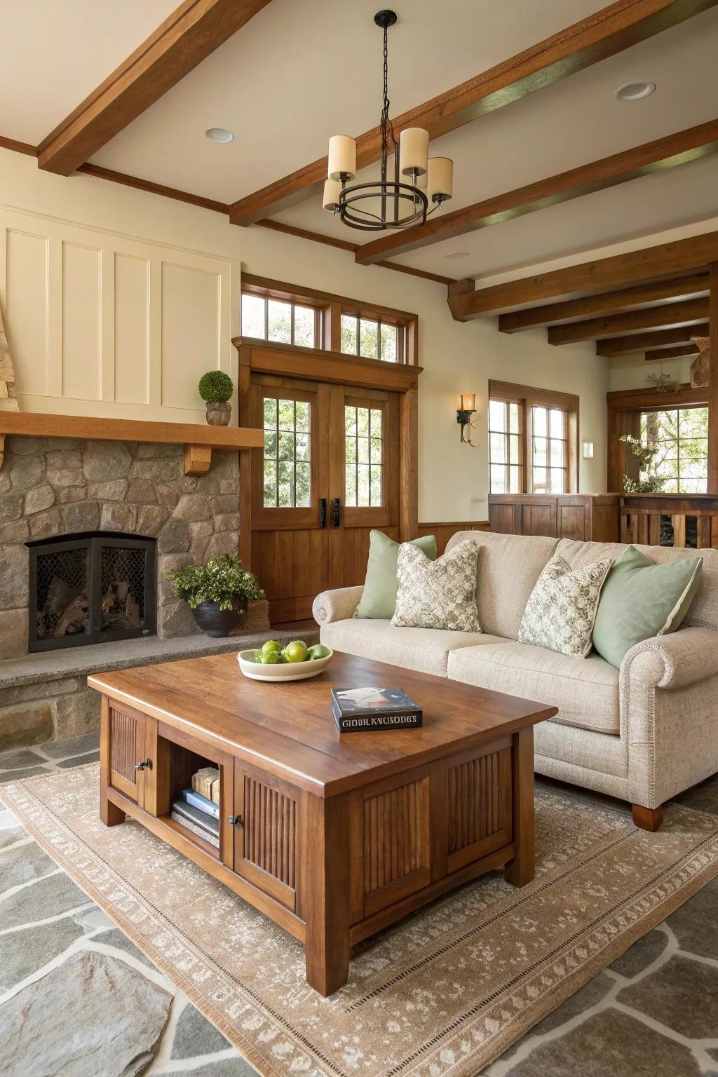 Natural materials connect your living space with the surrounding environment.