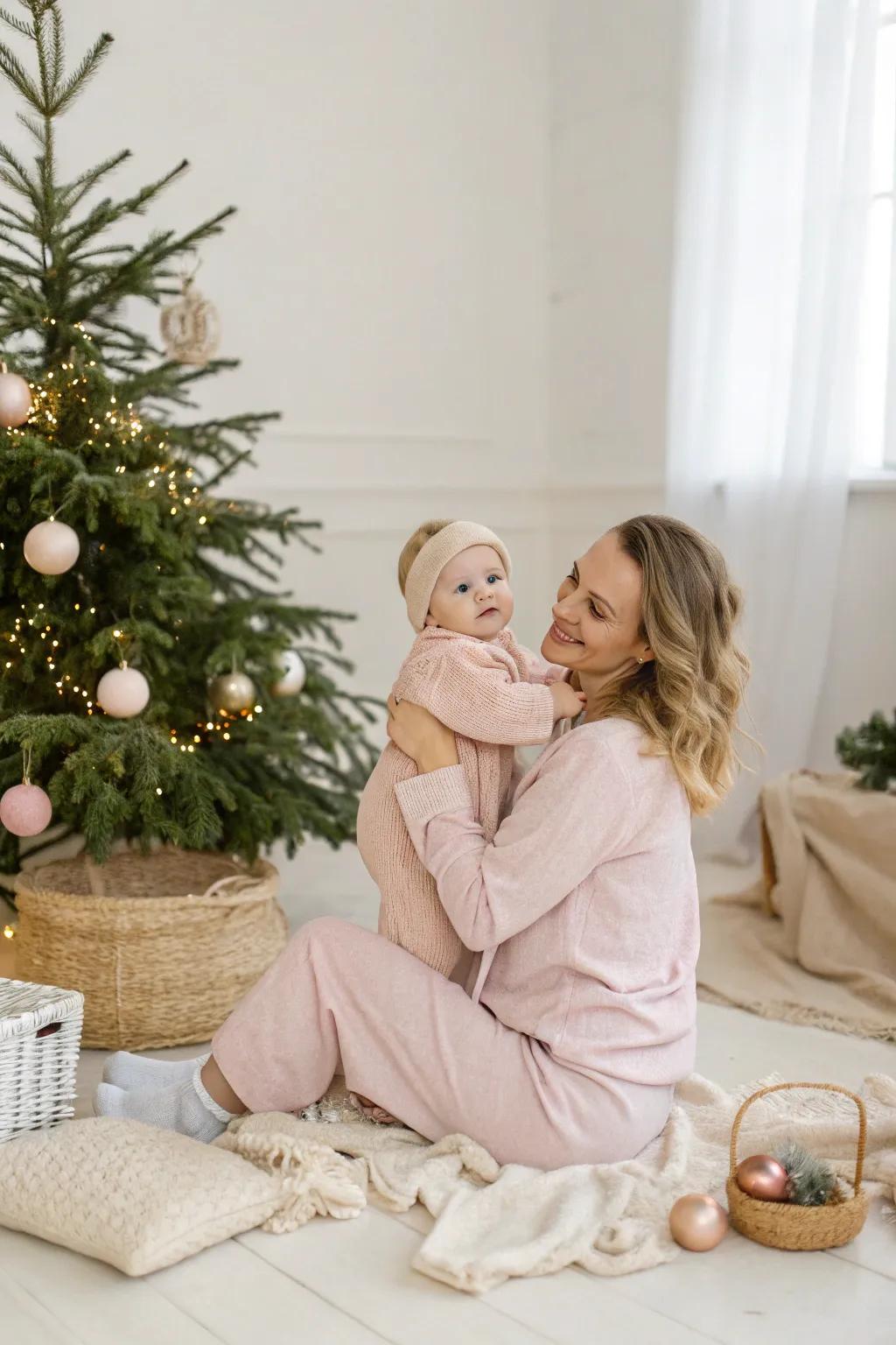 Turn heads and hearts with matching mommy-and-me holiday outfits.