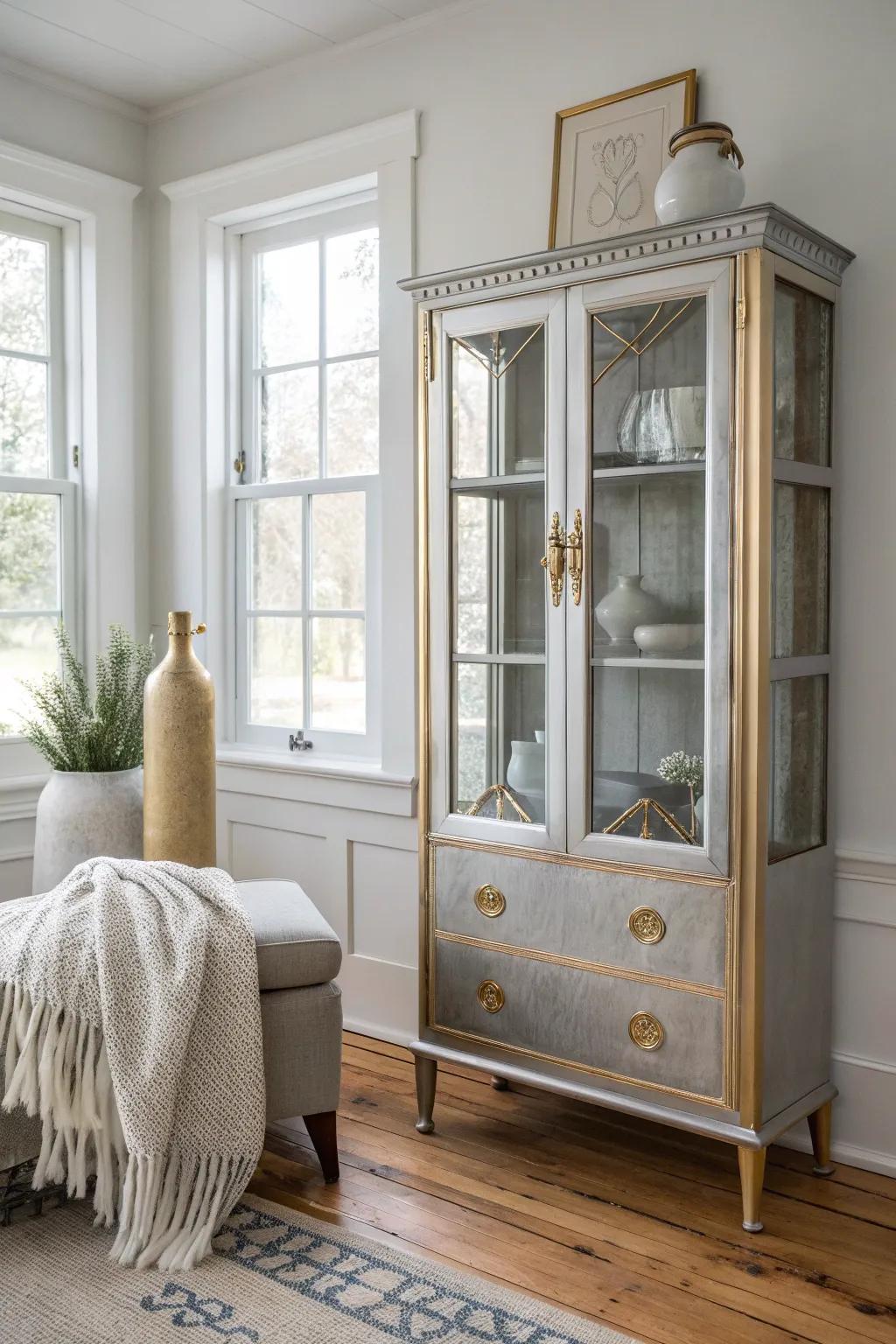 Metallic finishes add a touch of glamour and elegance to any dining space. ✨ #MetallicMagic #GlamourDecor