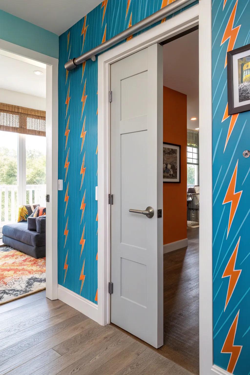 Optimize your space with elegant pocket doors that disappear when not in use.