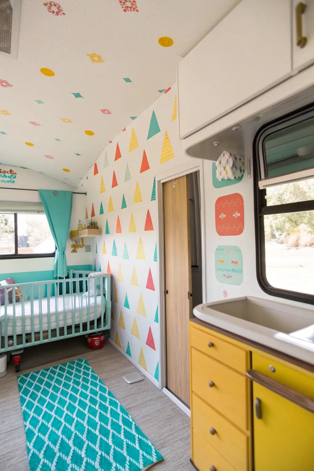 Brighten up the nursery with playful, easy-to-change wall decals.