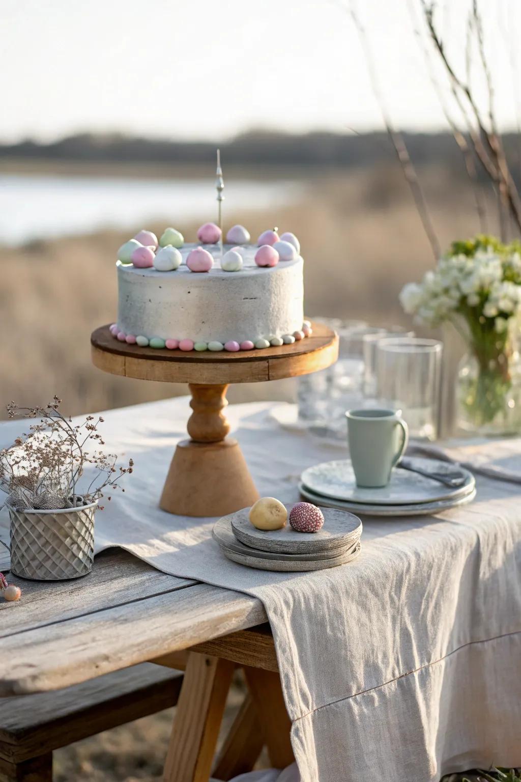 A delightful blend of silver and pastels that adds charm to any celebration.