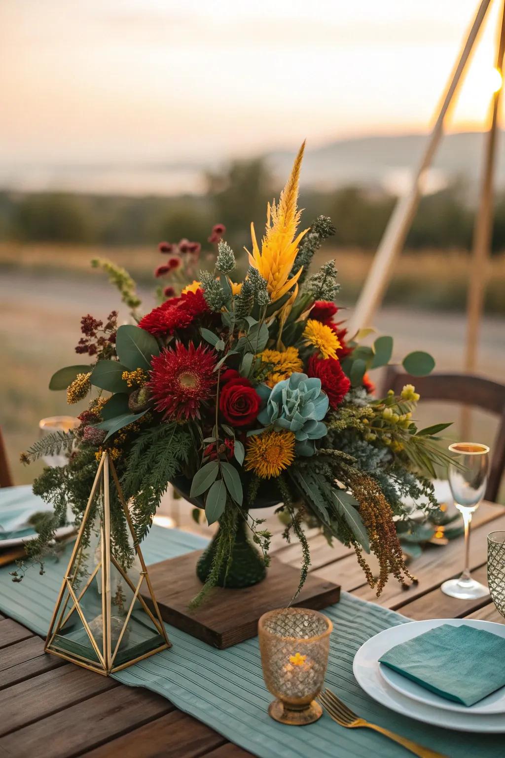 Add visual intrigue with this unexpected and vibrant color combination.