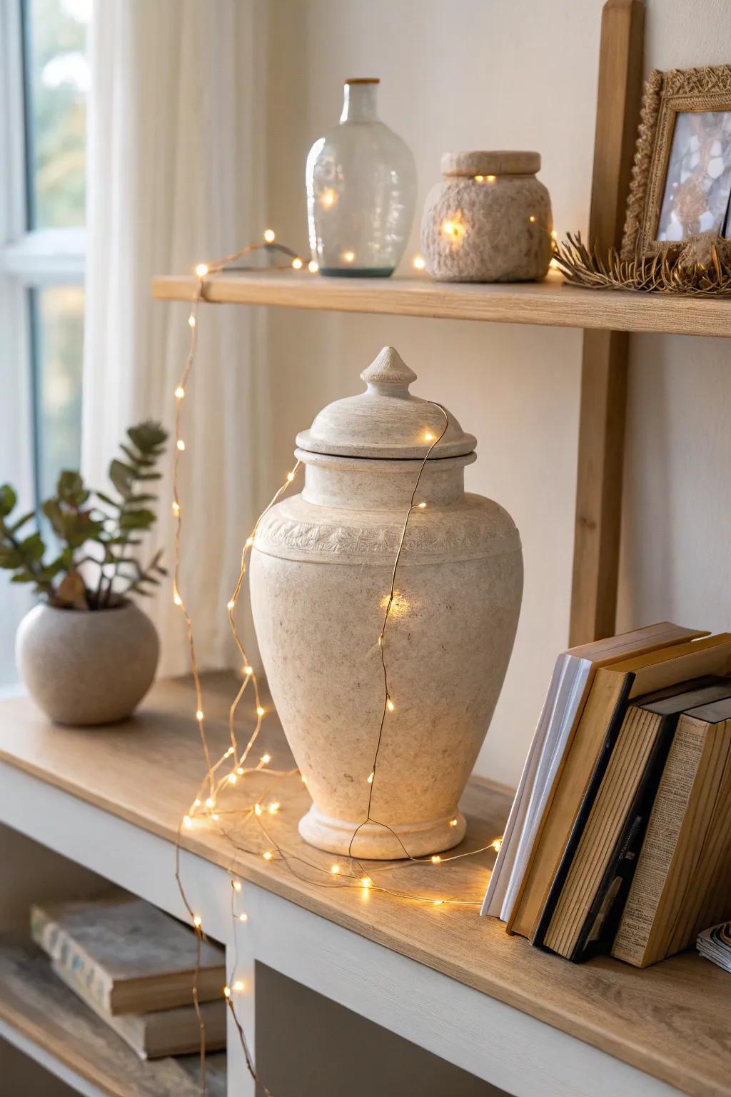 Illuminate your memories with the enchanting glow of LED string lights.