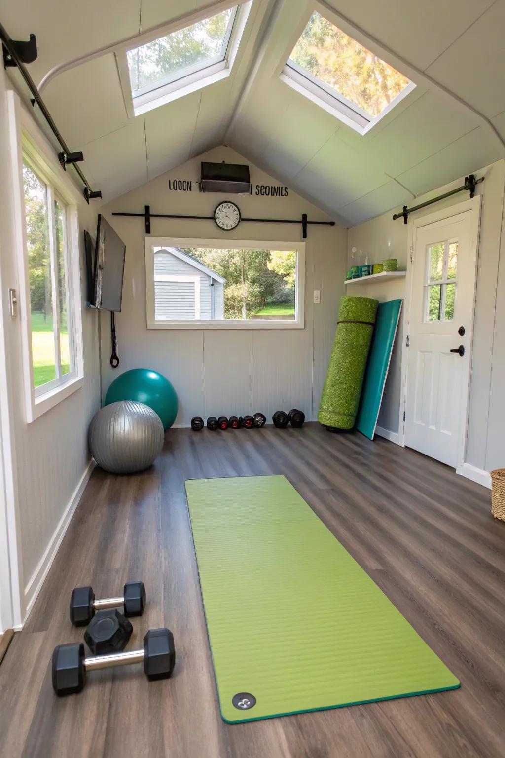 Stay fit and focused with a personal gym space just steps away.