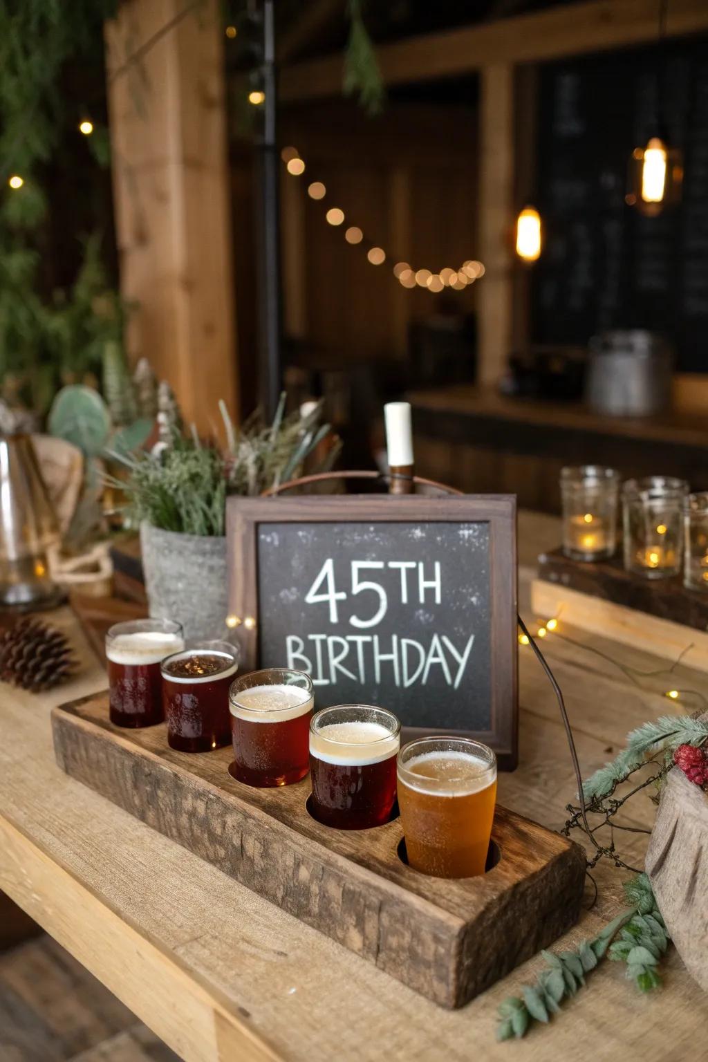 Cheers to hops and happiness with a craft beer tasting that's as refreshing as it is fun. #BeerTasting #CheersTo45 🍻