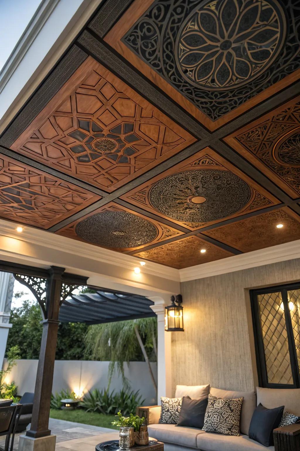 Add visual intrigue with geometric patterns that offer a modern twist. 🔲 #GeometricDesign #ModernTwist