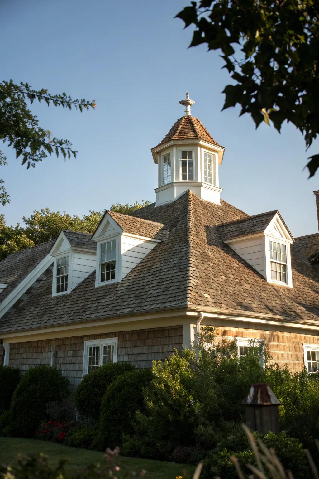 Crown your home with a cupola that combines charm with colonial elegance. 🏡 #Cupola #RoofDesign #ColonialArchitecture