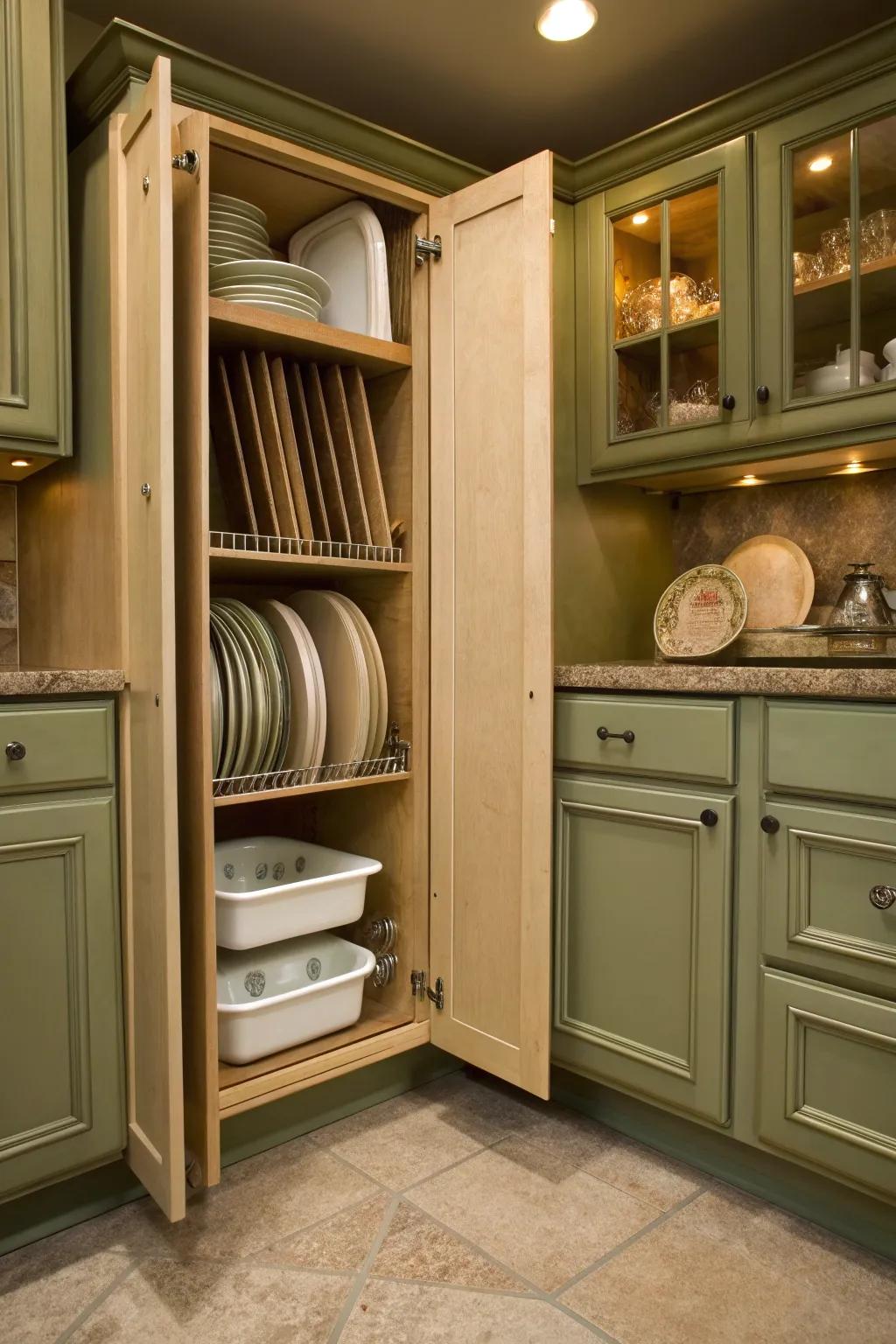 Vertical dividers keep your kitchen essentials upright and accessible. 🍽️ #KitchenOrder #SmartStorage