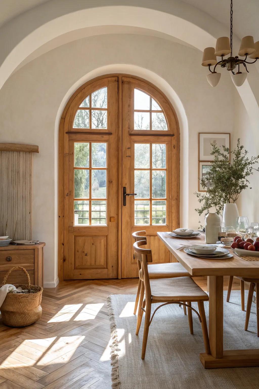 Elevate your space with arched doors that offer timeless elegance. 🏛️ #ArchedDoors #ClassicStyle