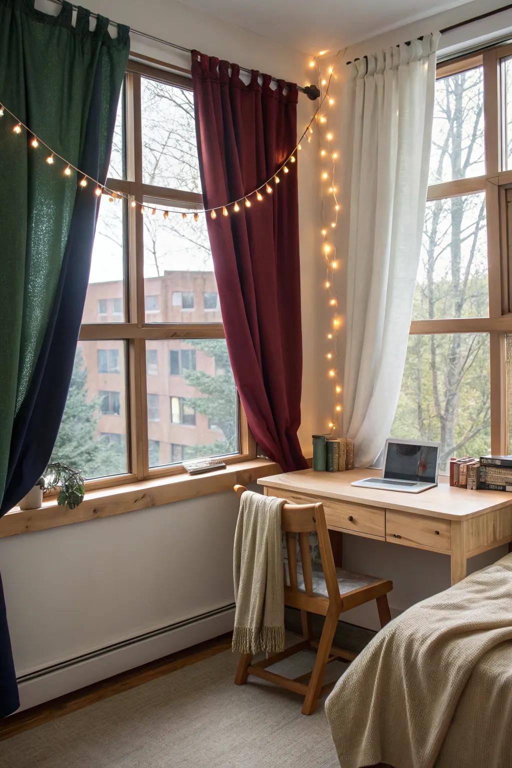 Highlight your school pride with vibrant window lights. 🎉 #SchoolSpirit #WindowLights