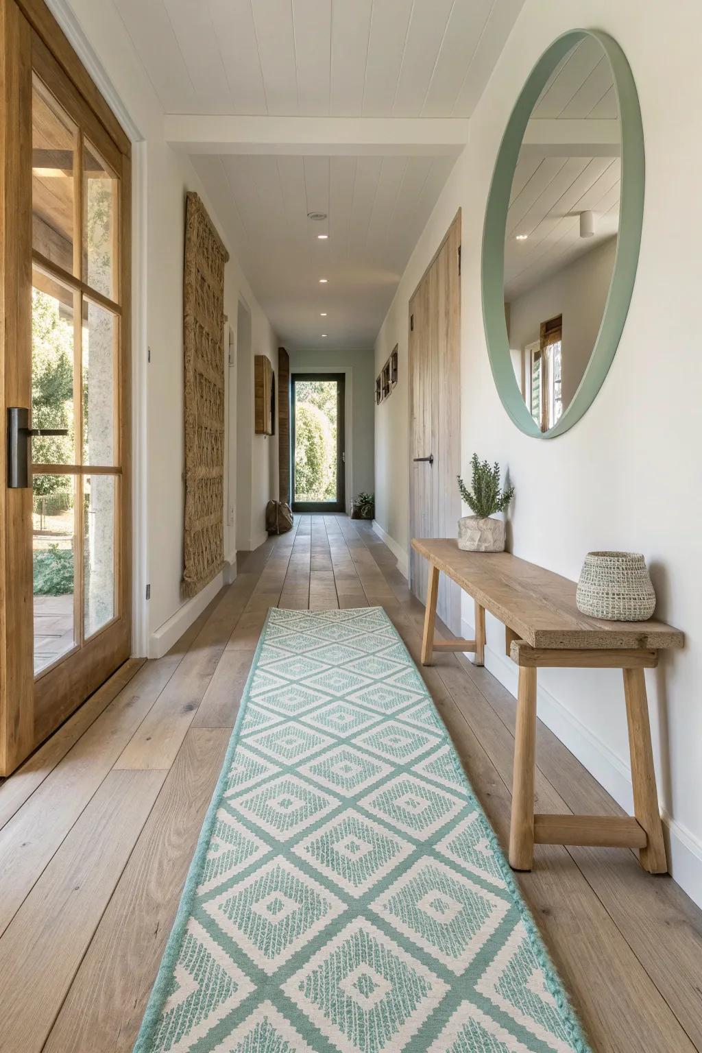 Let patterns bring life and character to your hallway. 🌀